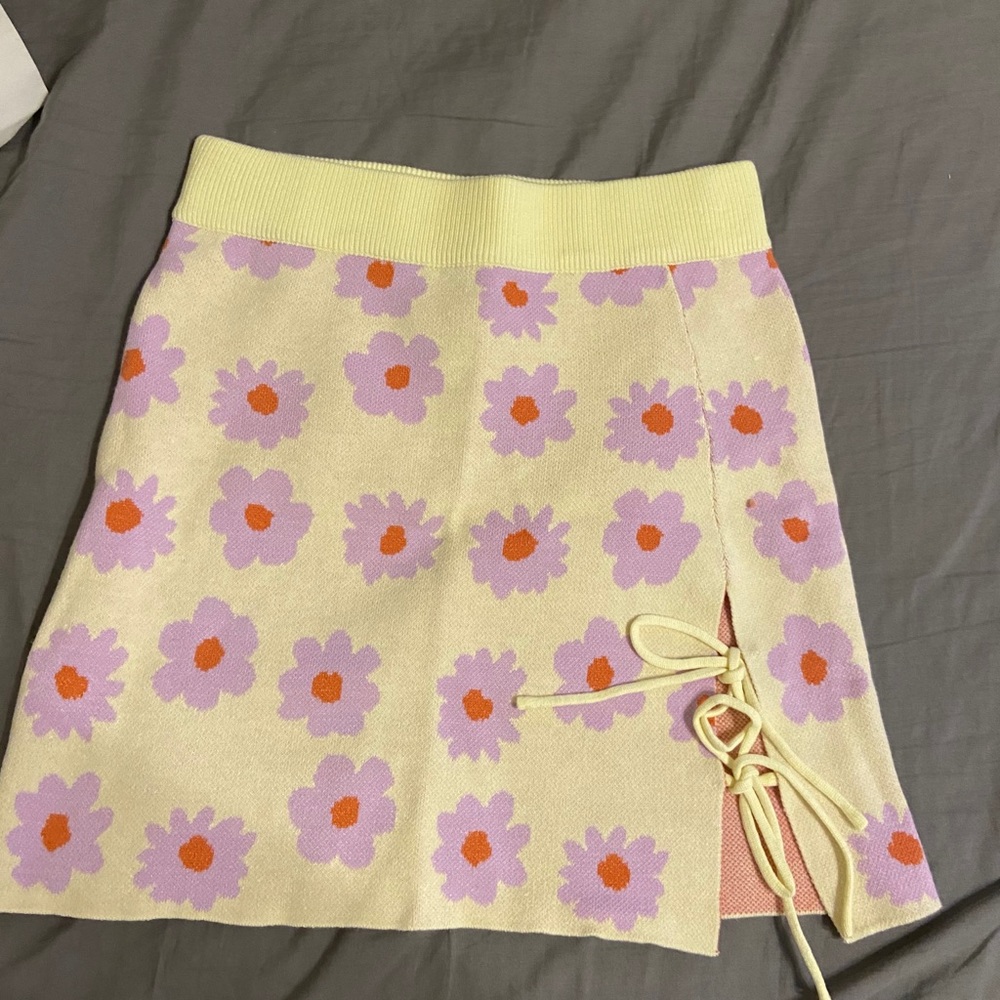 PRINCESS POLLY Rihanna Flower Stretch Skirt